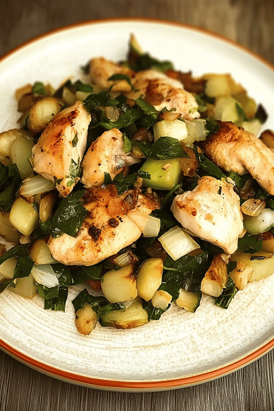 Salteado De Pollo Con Acelgas